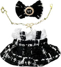 Luxury Chic Doll Clothes Set with Elegant Dress, Shirt, Bow & Necklace - Premium Outfit for Dress Up, Collecting & Gift Giving - Perfect for Kids, Doll Collectors & 18 Dolls (Black)