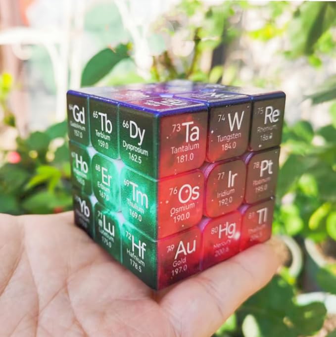 Cuberpeed Periodic Table 3x3 V2 Speed Cube Starry Sky Pattern Chemical Elements Cube 3x3x3 Educational Twisting 2025 New Version Learning Fidget Toy