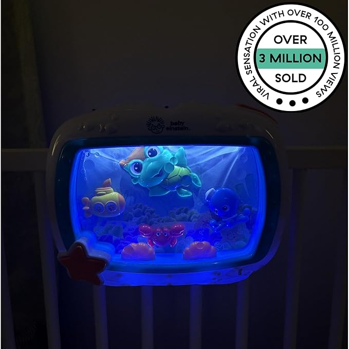Baby Einstein Sea Dreams Soother Musical Crib Toy and Sound Machine, Newborn and up