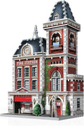 Wrebbit3D Fire Station 3D Puzzle | Urbania Collection | 285 Jigsaw Puzzle Pieces | Charming and Unique Streetscape of a Small Town