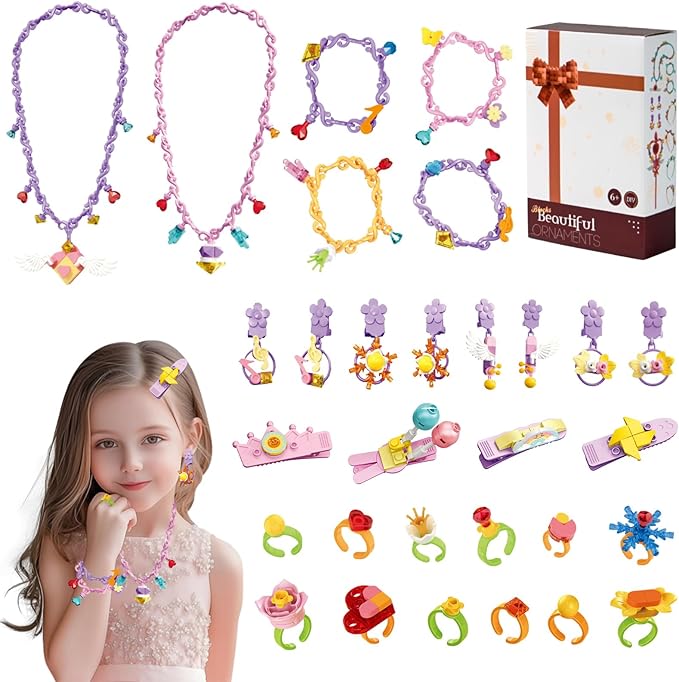 Xgmadiles Party Favors for Kids 3-12Y - 30Pack Mini Building Blocks Set for Goodie Bags Stocking Stuffers Classroom Prizes Birthday Gifts, Creative DIY Jewelry Making Kits for Girls