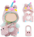 17cm Doll Clothes Set-Adorable Outfits for Dolls-Stylish Accessaries Clothes Dress-Up-Replaceable Clothing Collections, Includes Hat, Top, Skirt(Pink-Style C)