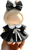 Clothes for LABUBU 17cm Doll (NO Doll), Outfit for LABUBU, Dress and Hairpin Set for LABUBU Dress Up, Fashion and Premium Dolls Accessories for LABUBU (Style Q)