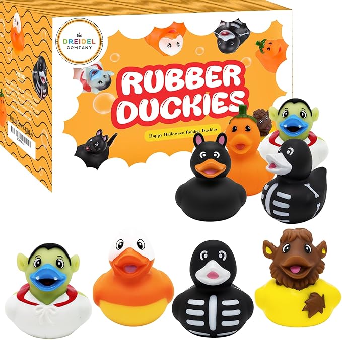 Halloween Rubber Duck Toy Duckies for Kids, Fun Bath Birthday Gifts Baby Showers Summer Beach and Pool Activity, 2" (400-Pack)