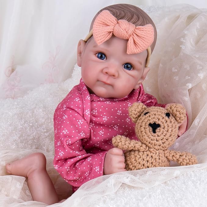 Aori Reborn Baby Dolls Girl - 20 Inch Realistic Newborn Lifelike Baby Doll with Hand-Painted Features & Weighted Cloth Body - Cuddle Companion Doll, Gift for Seniors, Collectors & Kids 3+