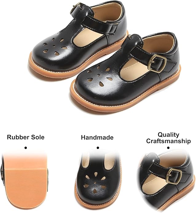 Felix & Flora Toddler Little Girl Mary Jane Dress Shoes - Ballet Flats for Girl Party School Shoes