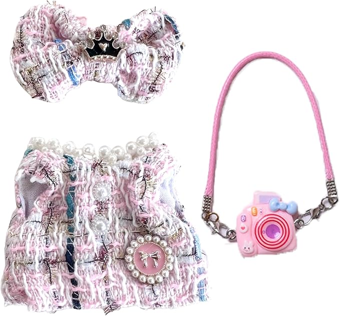 Clothes for 17cm Doll,Outfit for Doll,Dress and Hairpin Set for Dolls Dress Up,Accessories for 17cm Dolls (Style-G)