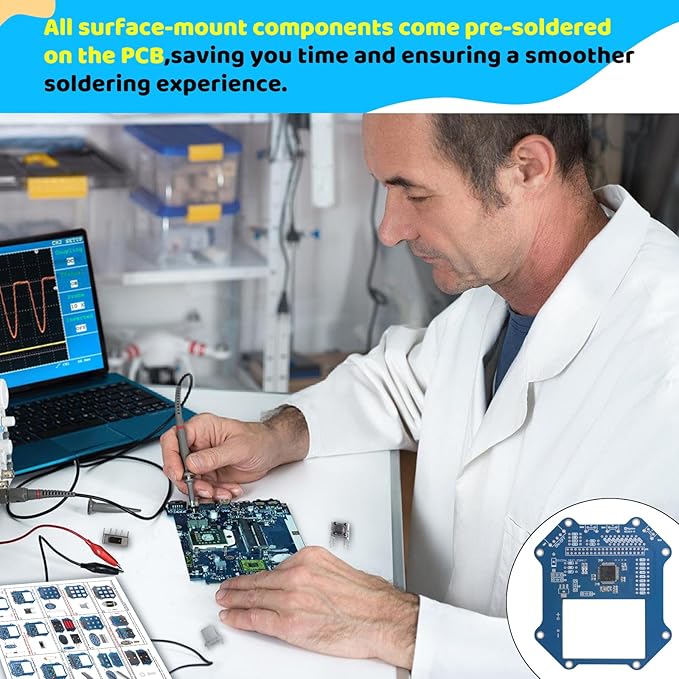 MIOYOOW 3 in1 Handheld Game Soldering Practice Kit, Electronics Soldering Projects with 3 Retro Games, STEM DIY Soldering Kit for Teens & Adults School Learning and Entertainment