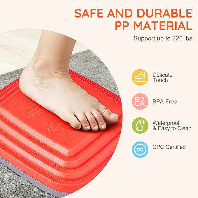 VEVOR Balance Stepping Stones for Kids, 10 PCS, Up to 220 lbs, Non-Slip Toddlers Sensory Stepping Stones, Obstacle Course Coordination Game Toys Indoor or Outdoor Play for Children Aged 3 4 5 6 7 8+