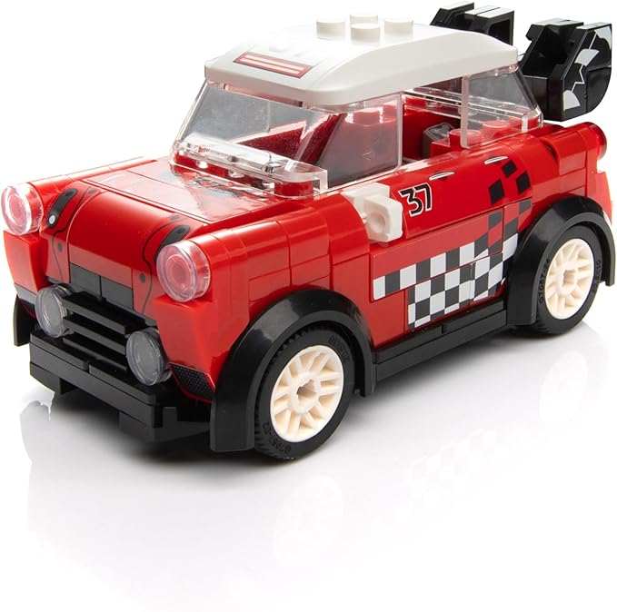 Block Builder Racing Car Building Block Set. Racing Car Building Blocks for Kids and Adults (Red)