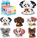 HIGH GODO Dog Party Favors Building Set, Mini Dogs Animal Building Blocks, Goodie Bag Stuffers, 6 Pack Dog Animals Classroom Small Prize Toys, Gifts for Adults Kids Boys Girls Age 8+