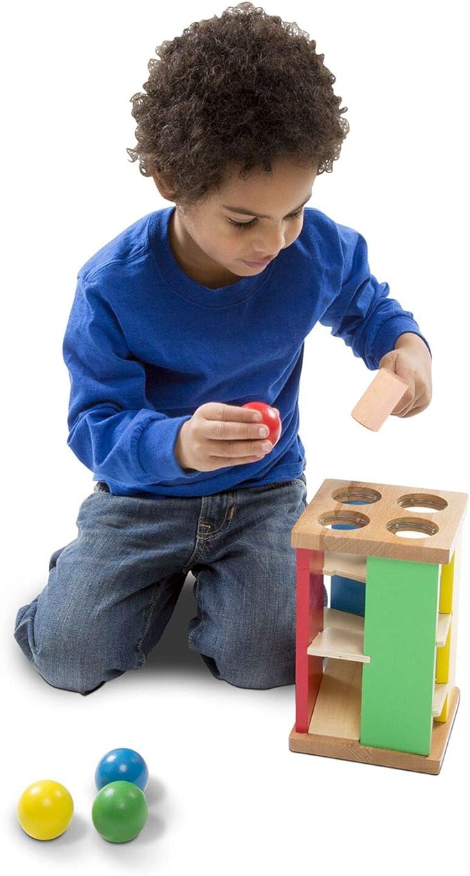 18 Pcs Mini Wooden Hammer Creative Pounding Educational Mallet for Boys and Girls