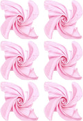 Boao 6 Pieces Chiffon Scarf 1950s Square Neck Head Scarfs Vintage Soft Polyester for Women Lady