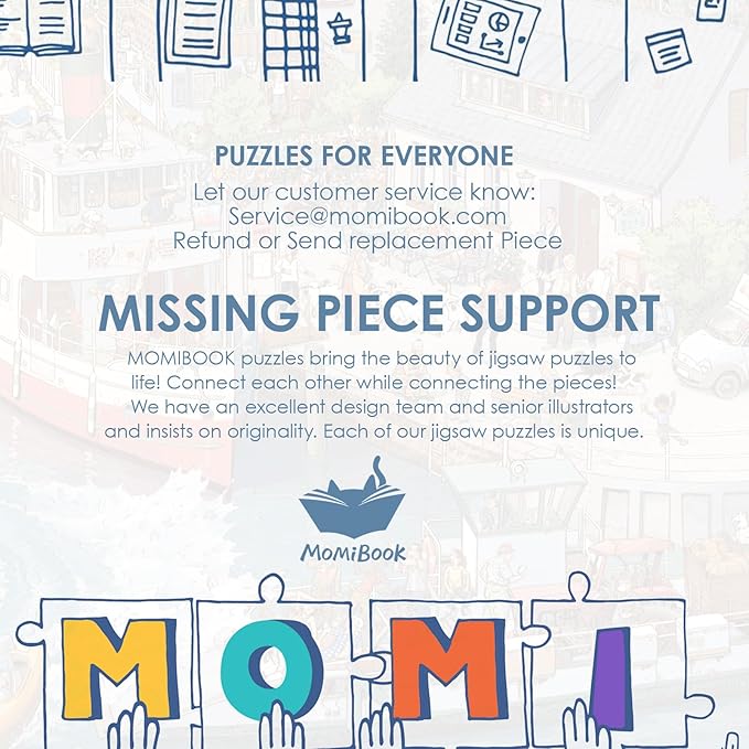 MOMIBOOK Puzzles for Adults 1000 Piece Jigsaw Puzzles of Let's Go! Set Sail, Painting Image Difficult Challenging Hard Impossible Puzzle, Cute Funny Toys & Games Christmas Birthday Gifts