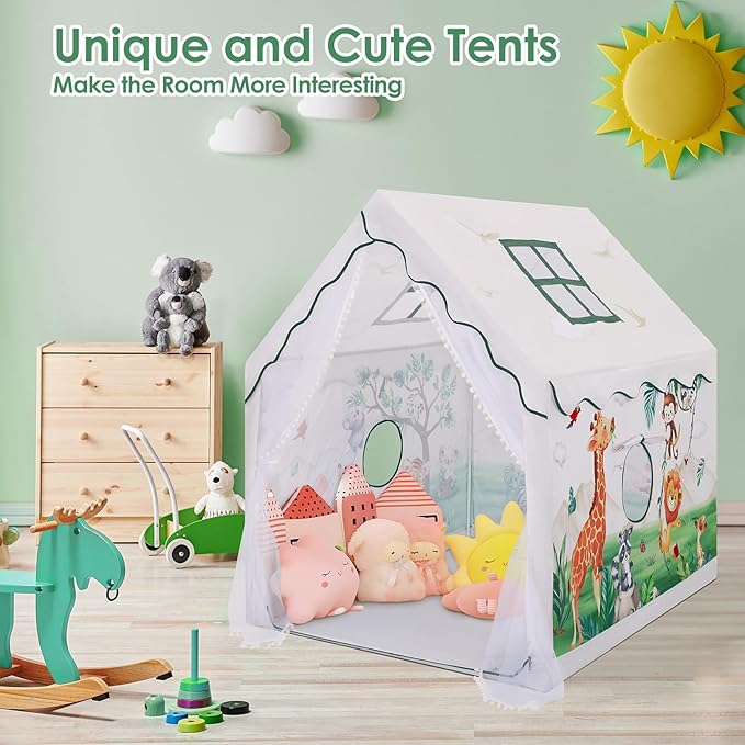 Kids Tent Toddler Playhouse for Boys Girls,Large and Foldable Kids Playtents with Windows,Portable and Lightweight Play Tent Indoor&Outdoor Gift for Children