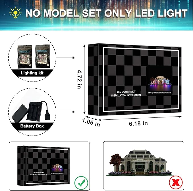 LED Light Kit for Lego 21353 Ideas Botanical Garden Building Set, Compatible with Lego 21353 Building Blocks Model(Not Include Blocks Set)