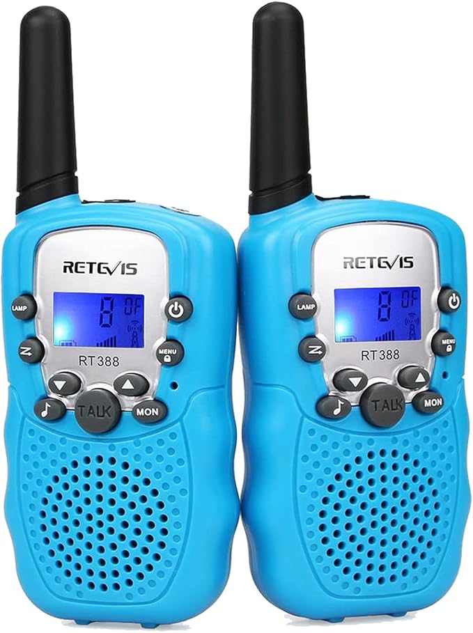 Retevis RT388 Walkie Talkies for Kids,Toys Gifts Kids Walkie Talkie,Long Range FRS Radio for Boys Girls Aged 6-12,Gift Stocking Stuffers(Blue 1 Pair)
