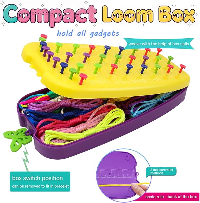 Braided Friendship Bracelet Making Kit for Girls 6-12, DIY Arts & Crafts String Toy Bulk Set, Kids Paracord Jewelry Maker, Popular Creative Christmas Birthday Gifts for Kids Ages 7 8 9 10 11(112PCS)