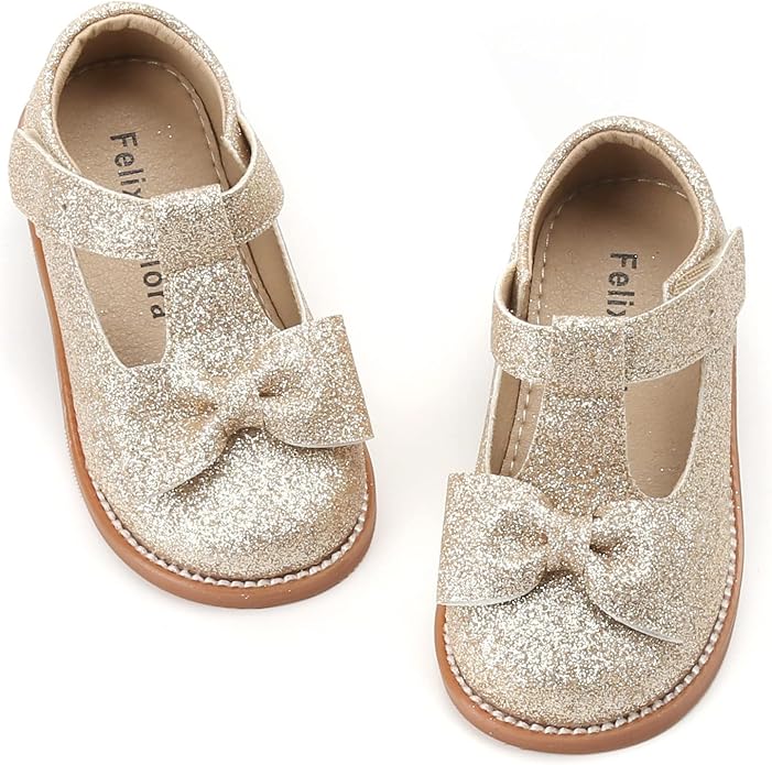 Felix & Flora Toddler Little Girl Mary Jane Dress Shoes - Ballet Flats for Girl Party School Shoes