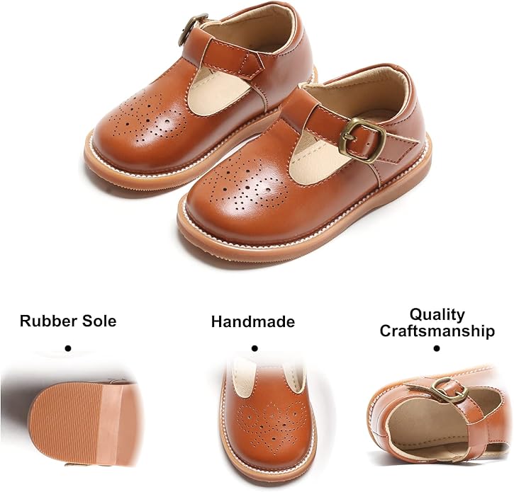 Felix & Flora Toddler Little Girl Mary Jane Dress Shoes - Ballet Flats for Girl Party School Shoes