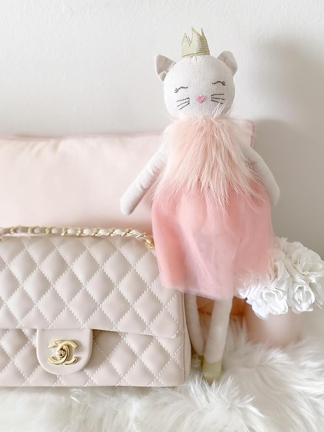 MON AMI Chloe The Kitty Princess Stuffed Doll – 15”, Cat Stuffed Toy, Soft & Cuddly, Use as Toy or Nursery Room Decor, Great Gift for Kids of All Ages