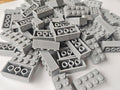 500 Piece Gray 2x4 Bricks Bulk, Classic Grey Building Block Flat, Compatible with Lego Parts and Pieces, MOC Building Bricks DIY Play Set for Kids Age 6+