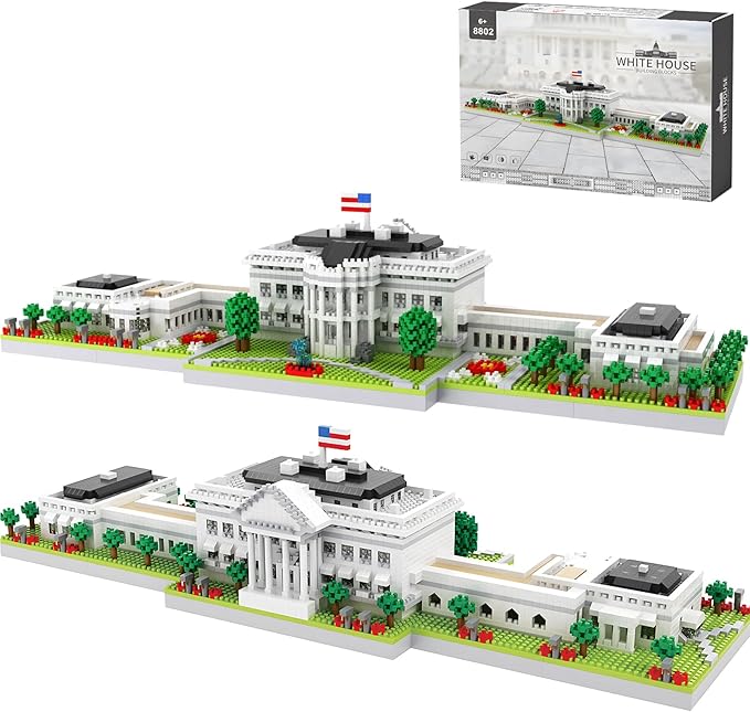 White House Model Micro Mini Building Block Sets for Adults Architecture Landmark Series Kit Toy Gift for Kids 3000 Pieces