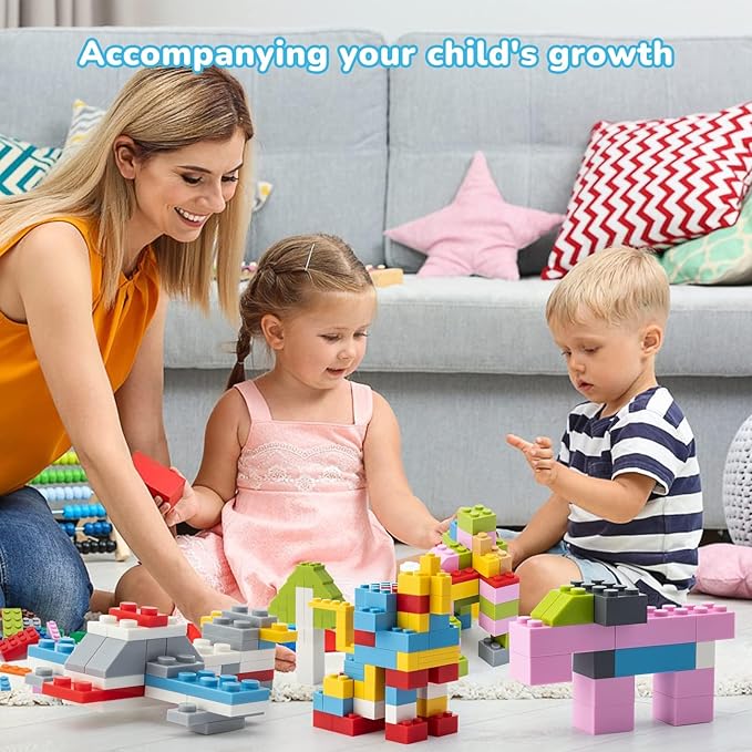 1500 Pieces Classic Building Bricks Set – Bulk Basic Blocks in 12 Colors & 14 Shapes, Compatible Bulk Block, STEM Educational Toy Suitable for Boys & Girls Ages 6+, Packed in Box.
