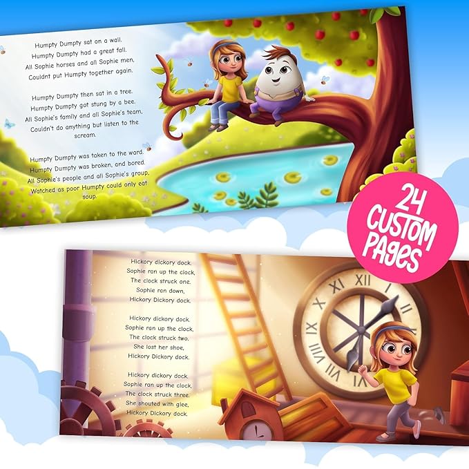 STORYBUG Personalized Nursery Rhymes Personalized Story Book - Personalized Children's Book with Name