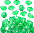Zomiboo 16 Pcs Acrylic Diamond Large Gems Pirate Round Treasure Toy Gems Treasure Round Gemstones Acrylic Diamond Shaped Gemstones for Home Table Vase Fillers Party Decor (Green)