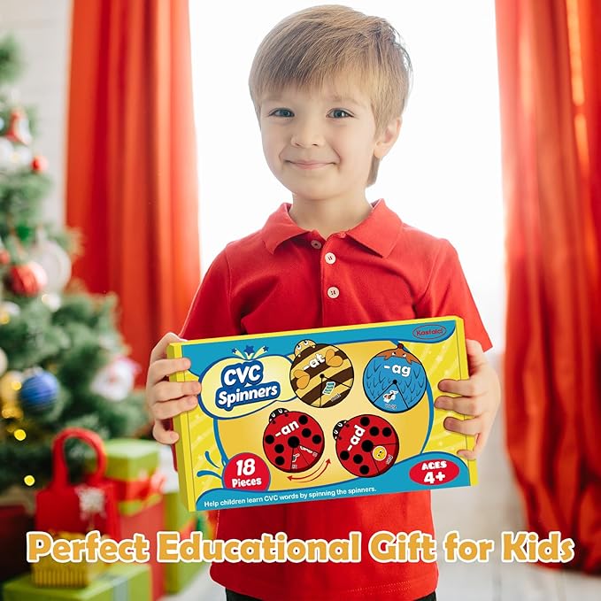 CVC Word Cards,CVC Word Games,Phonics Games,Speech Therapy Toys for Toddlers Kids,Learn to Read,Spelling Reading Learning Game,Kindergarten Preschool Learning Activities Educational Toy