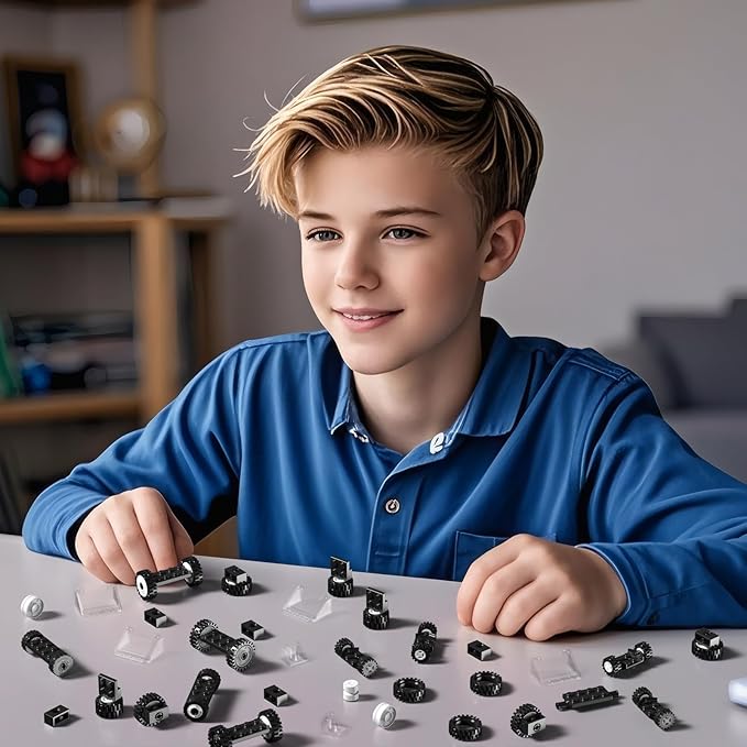 Wheels and Axles Sets Tires Building Kit with Windshield, Compatible with Lego Wheels and Axles, 186 Pcs Car Parts and Classic Pieces Accessories, Bulk Bricks Sets Education Construction Toys