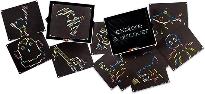 Zoo Refill templates for Basic Fun Lite Brite Ultimate Classic (10 Sheets, 7x8)