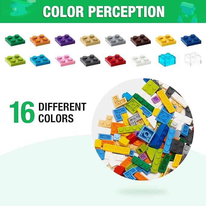 1600 Pieces Building Bricks, Building Bulk Block with 2 Packs 24x24 Studs Sticky Plate and 46PCS Wheel Accessory - Compatible with All Major Bricks, Gfits for Kid - 18 Shape/16 Color