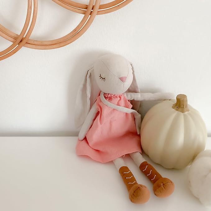 Mon Ami Hazel The Bunny Stuffed Doll - 13", Soft & Cuddly Plush Animal Doll, Use as Toy or Room Décor, Great Gift for Kids of All Ages