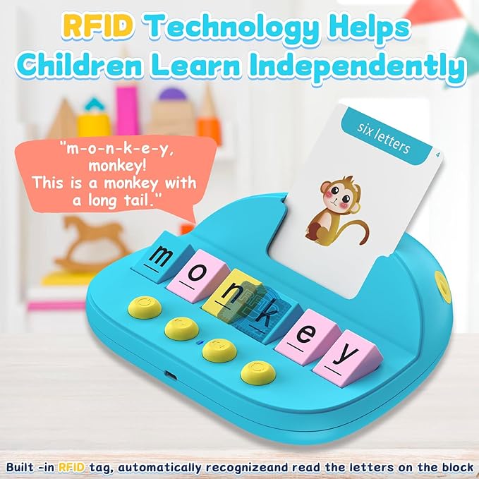 HOMESTEC Phonics Flash Cards for Toddlers, Matching Letter Game Learning Toys for Kid, Autism Speech Therapy Materials 322 Sight Words,Boy Girl Birthday