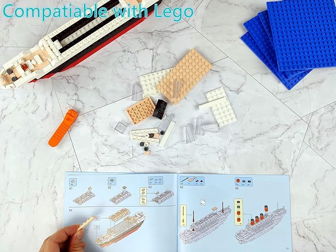 OneNext RMS Titanic Model Large Building Block Set 548pcs 100% Compatible DIY Educational Toys 3D Puzzle Gift for Adults and Kids