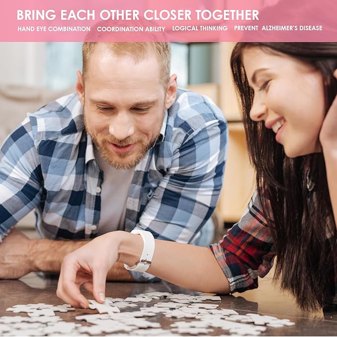 MOMIBOOK Puzzles for Adults 1000 Pieces Jigsaw Puzzles of Dog Cat Soft Hug, Touch Film Painting Image Difficult Challenging Hard Impossible Puzzle Unique Funny Party Christmas Birthday Gifts