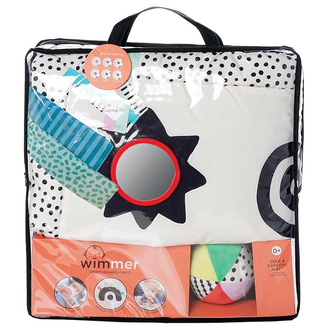 Manhattan Toy Wimmer Seek & Explore Double-Sided Tummy Time Mat for Infants and Toddlers