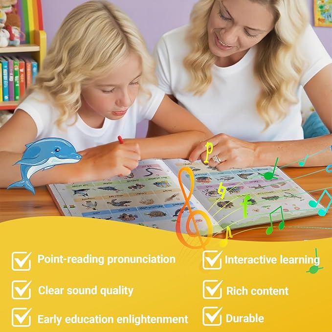 English Words Sound Book for Toddlers 3-6 | 470+ Words & Phonics Learning Toy | Interactive Speak & Spell with Sounds & Pictures | 21 Themes | 2025 Educational Gift