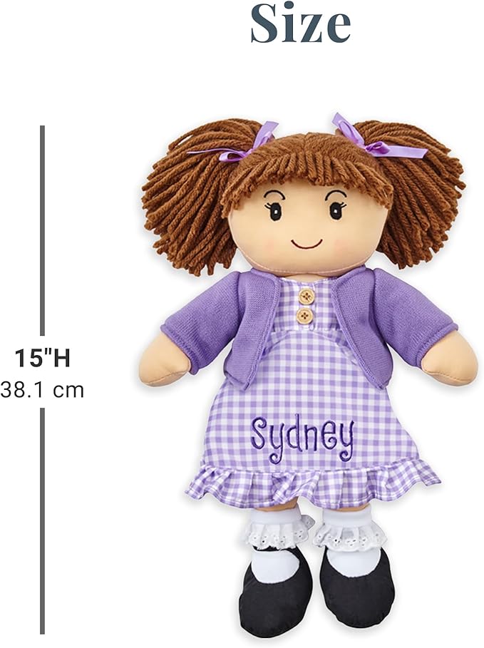 Let's Make Memories Personalized Rag Doll - Mini-Me Doll - Doll for Girls - Toy for Girls - Red Hair