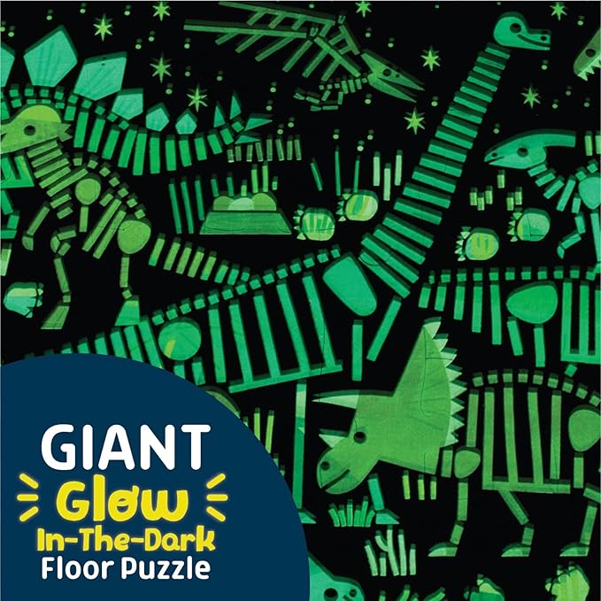 Chuckle & Roar Dinosaur Glow Floor Puzzle 50pc