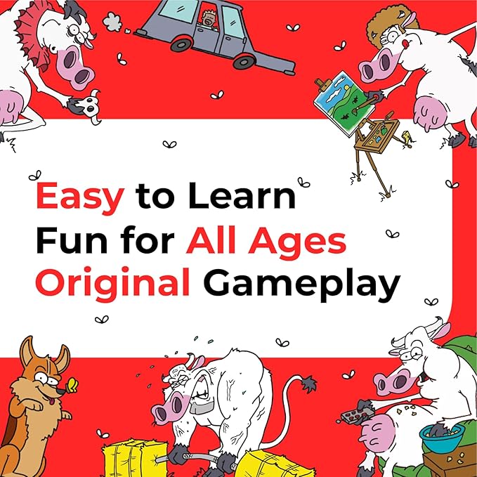 Hey Cow! - Family Card Game for Kids and Adults - Fun Farm-Themed Strategy Game Ages 6+ - Easy to Learn Party Game with Quick Playtime - Perfect for Family Game Night