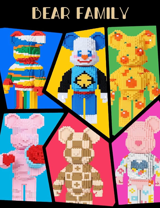 GAMTIM Animal Night Bear Bear Model Set,(9435Pieces) –Ornaments Building Blocks