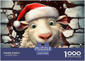 Sheep for Adults Fun Thickened Wooden Jigsaw Puzzles 1000 Piece 3D Animal Toy Intellectual Game Education Game Stress Relief Toy Home Decoration Premium & Durable 1000pcs (75x50cm)