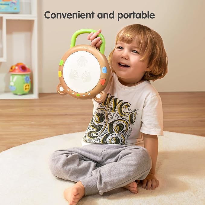 Baby Musical Toy, TUMAMA Electronic Drum Instruments with Light and Sound, Early Educational Development Songs Gift for Infants, Toddlers, Boys, Girls