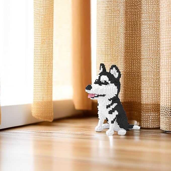 Larcele Dog Micro Building Blocks Animal Mini Building Toy Bricks,6478 Pieces KLJM-02 (Big Husky)