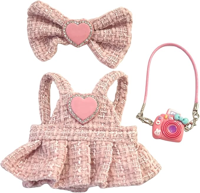 17cm Doll Clothes Set & Outfit Set for 17cm Dolls - Premium Fashion Dresses with Accessories, Luxury Chic Doll Clothing & Style Bundle,Just Clothes (Style-27)
