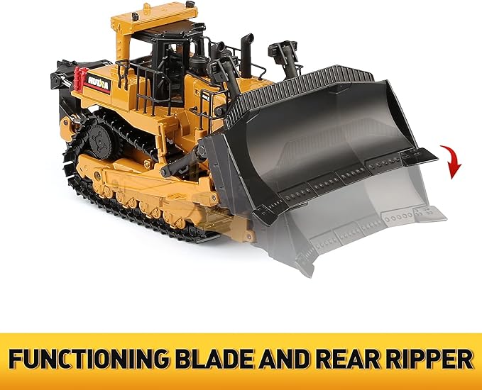 1/50 Scale Diecast Metal Dozer Toy, Metal Bulldozer Front Loader Toy Truck for Boys Kids (Dozer)