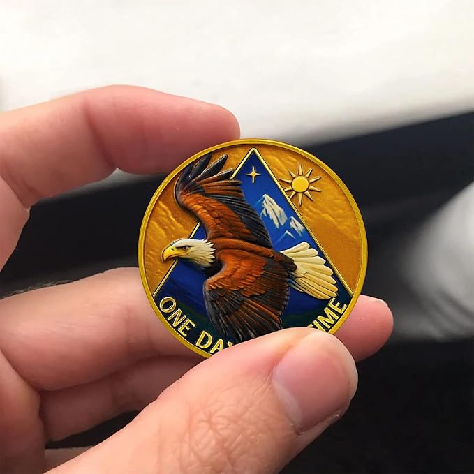 Animal Series Sobriety Coin (Triangular Eagle)